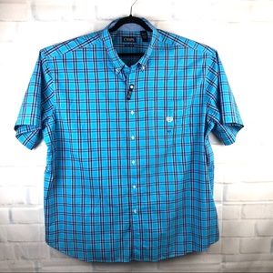 Chaps NWT Big Man Short Sleeve Plaid Shirt